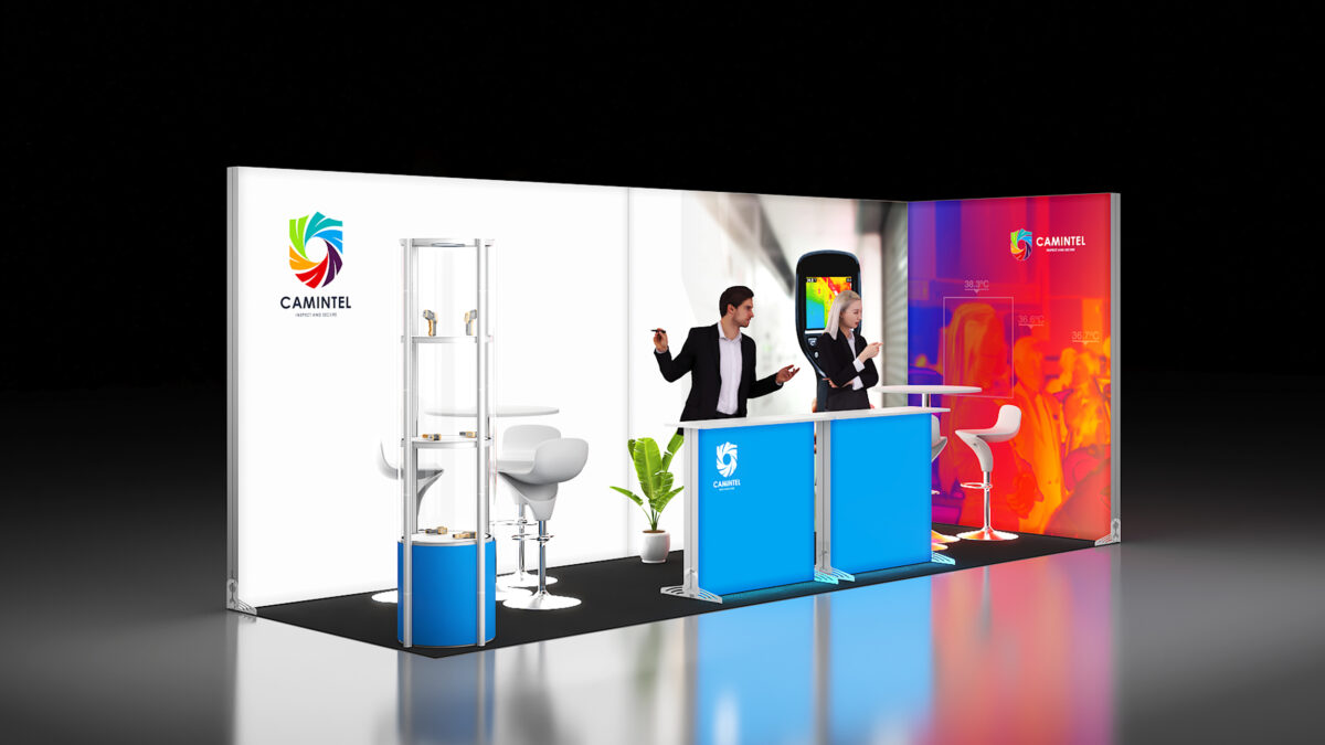 Exhibition stand 6x2 meter lightbox