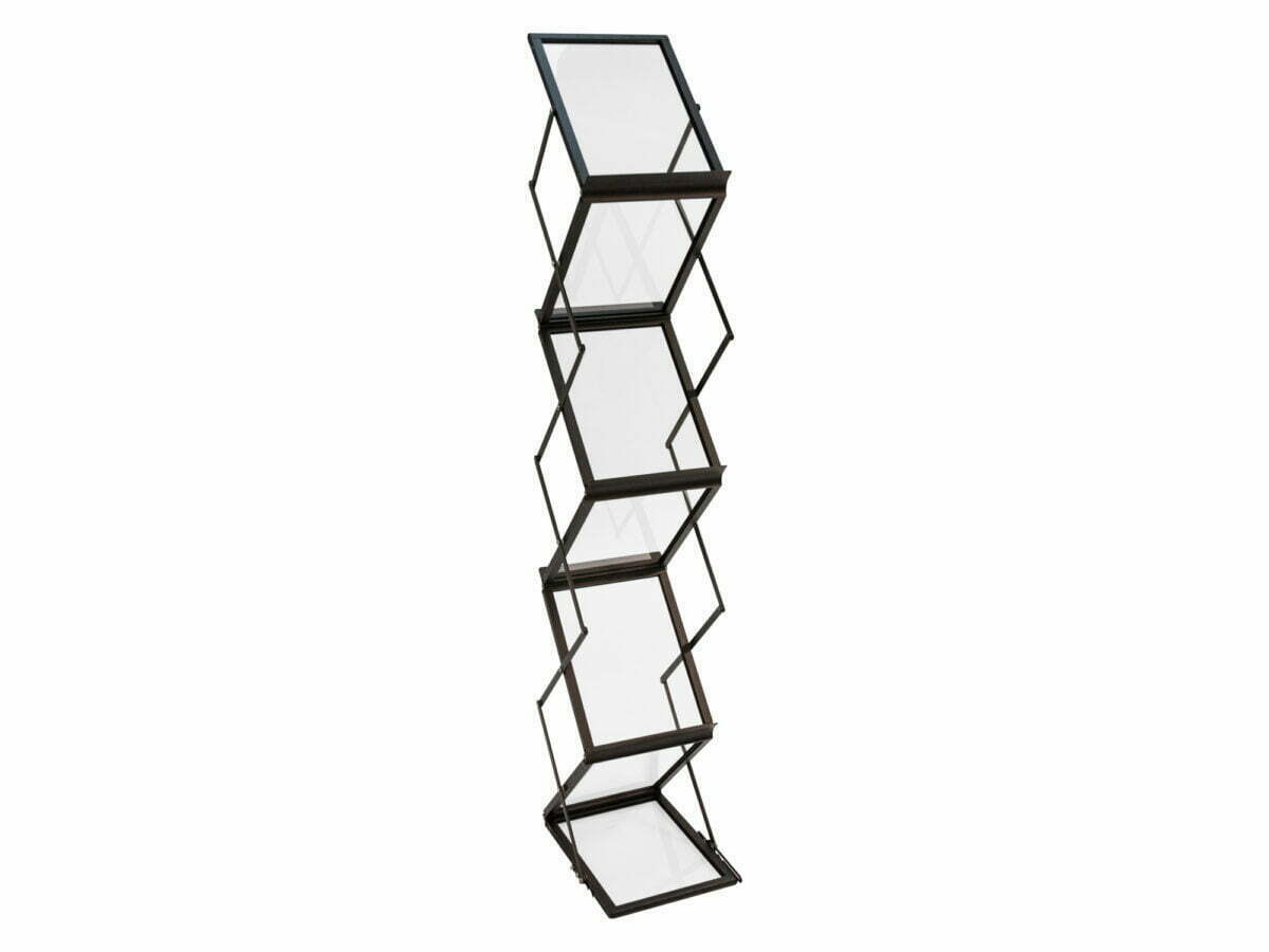 Double-sided brochure rack a4 black