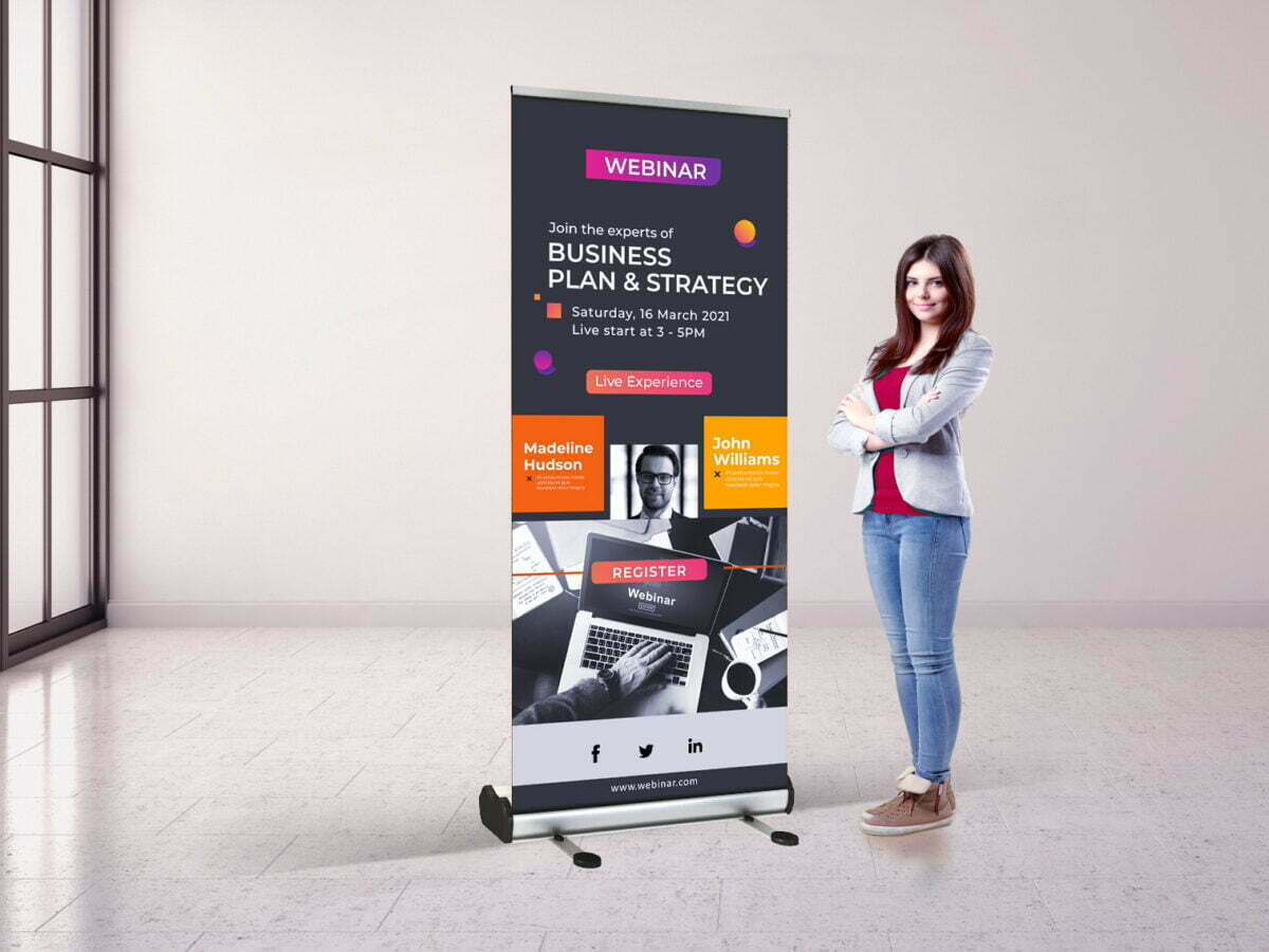 Outdoor rollup banner 85x200cm